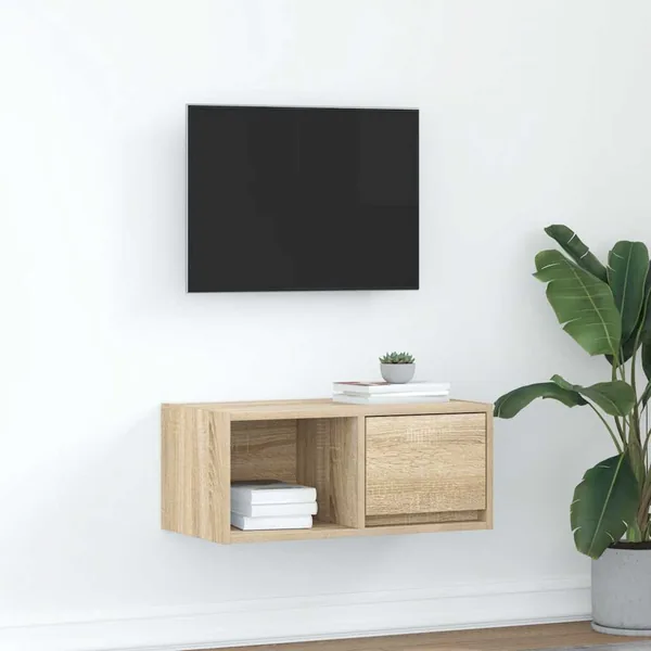 Meuble TV chêne sonoma 60x31x25,5 cm bois d'ingénierie
