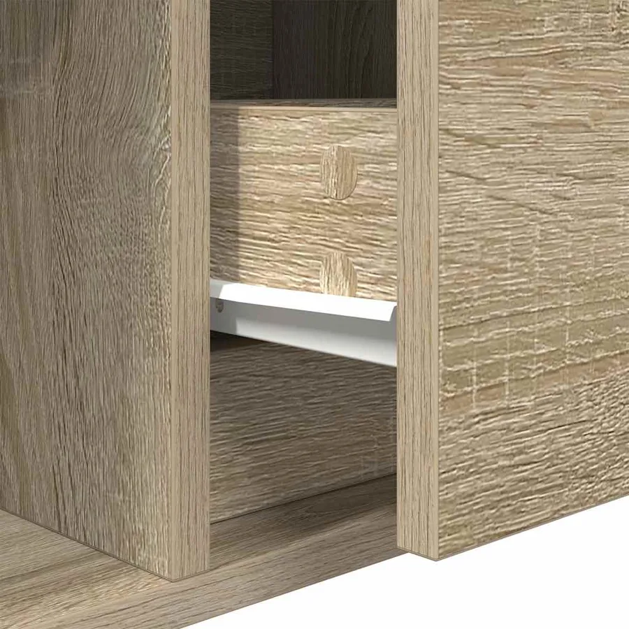 Meuble TV chêne sonoma 60x31x25,5 cm bois d'ingénierie - 12