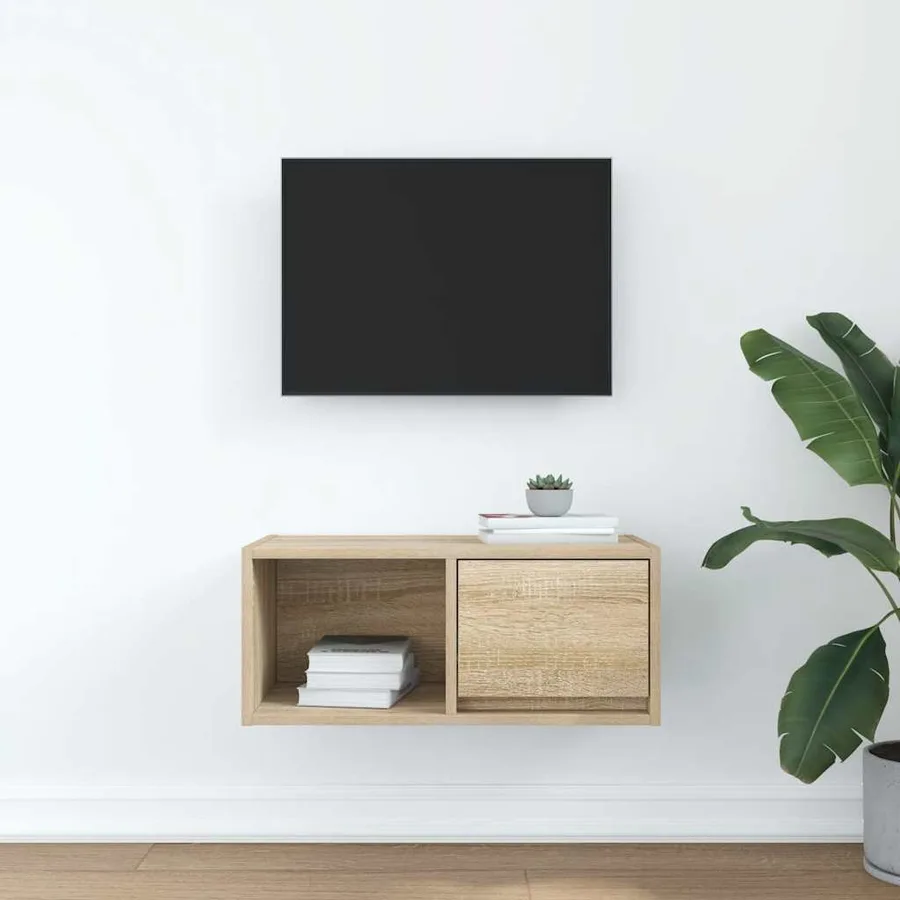 Meuble TV chêne sonoma 60x31x25,5 cm bois d'ingénierie - 3