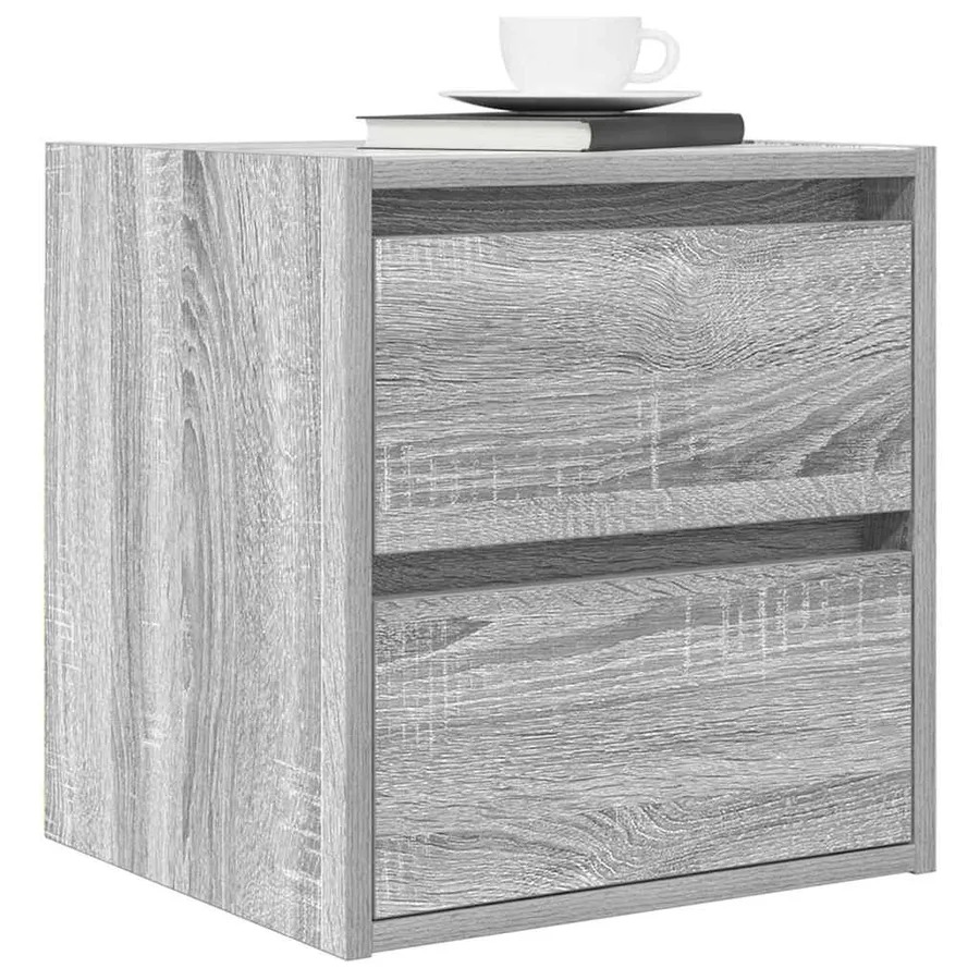 Table de chevet murale sonoma gris 38x34x40 cm - 4