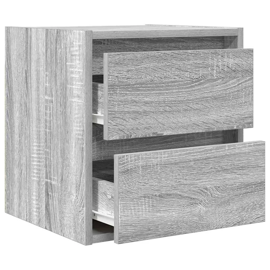 Table de chevet murale sonoma gris 38x34x40 cm - 5
