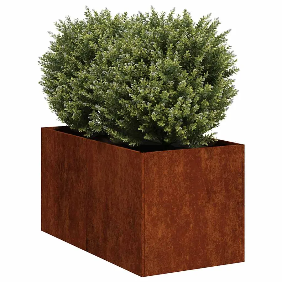 Jardinière rouillé 40x80x40 cm acier inoxydable - 3