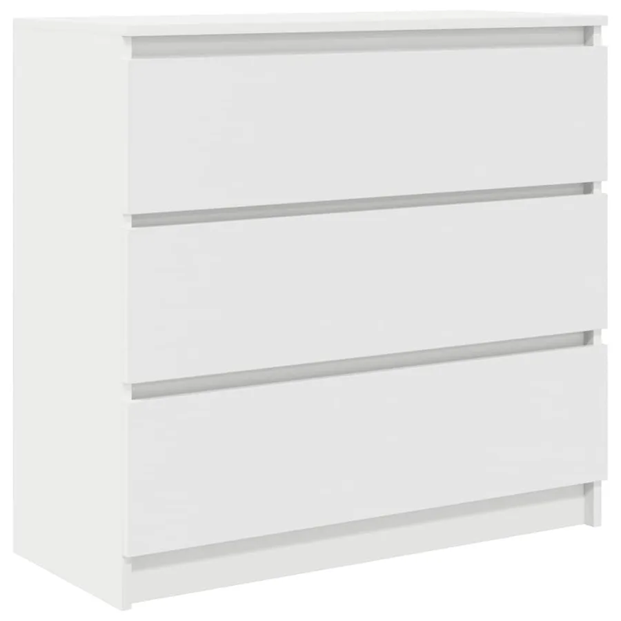 Buffet blanc 80x35x76 cm bois d’ingénierie - 2