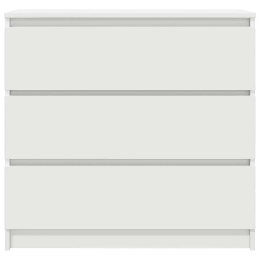Buffet blanc 80x35x76 cm bois d’ingénierie - 6