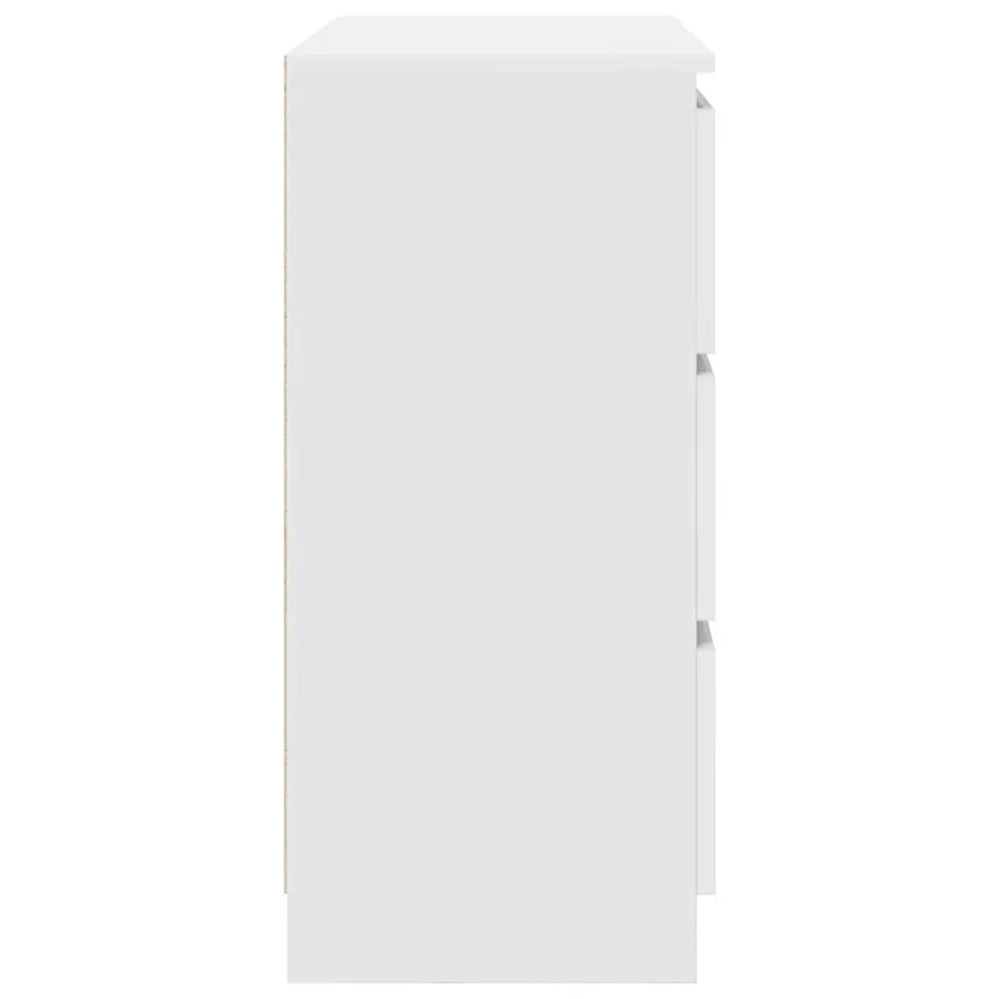 Buffet blanc 80x35x76 cm bois d’ingénierie - 7