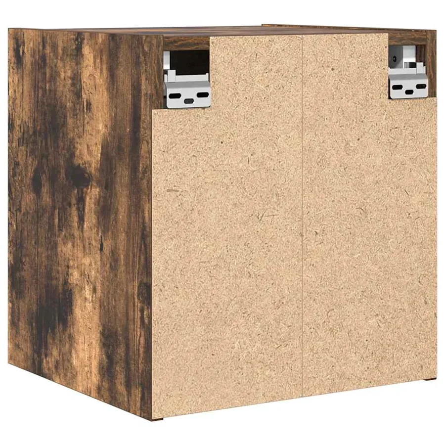 Table de chevet murale chêne fumé 38x34x40 cm - 8