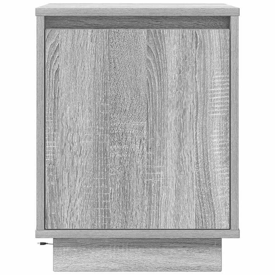 Tables de chevet avec lumières LED 2 pcs sonoma gris 38x34x50cm - 8