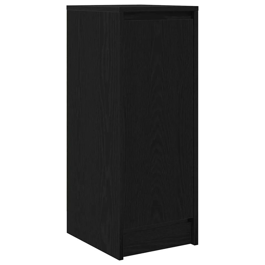 Buffet chêne noir 29,5x34x76 cm bois d'ingénierie - 2