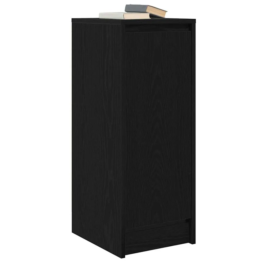 Buffet chêne noir 29,5x34x76 cm bois d'ingénierie - 4