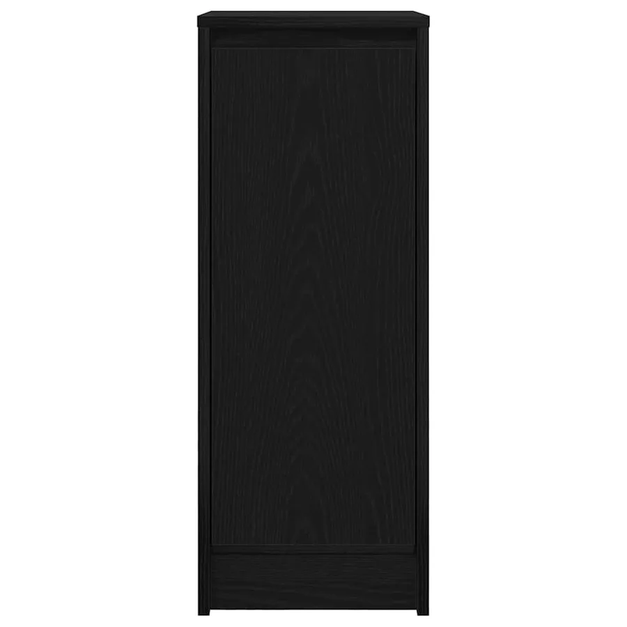 Buffet chêne noir 29,5x34x76 cm bois d'ingénierie - 6