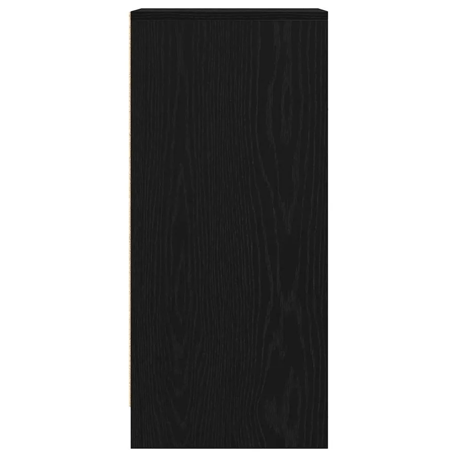 Buffet chêne noir 29,5x34x76 cm bois d'ingénierie - 7