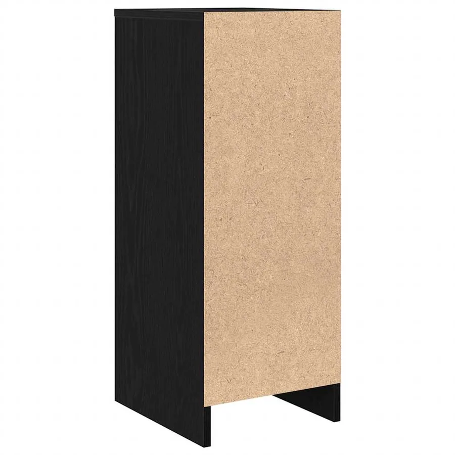 Buffet chêne noir 29,5x34x76 cm bois d'ingénierie - 8