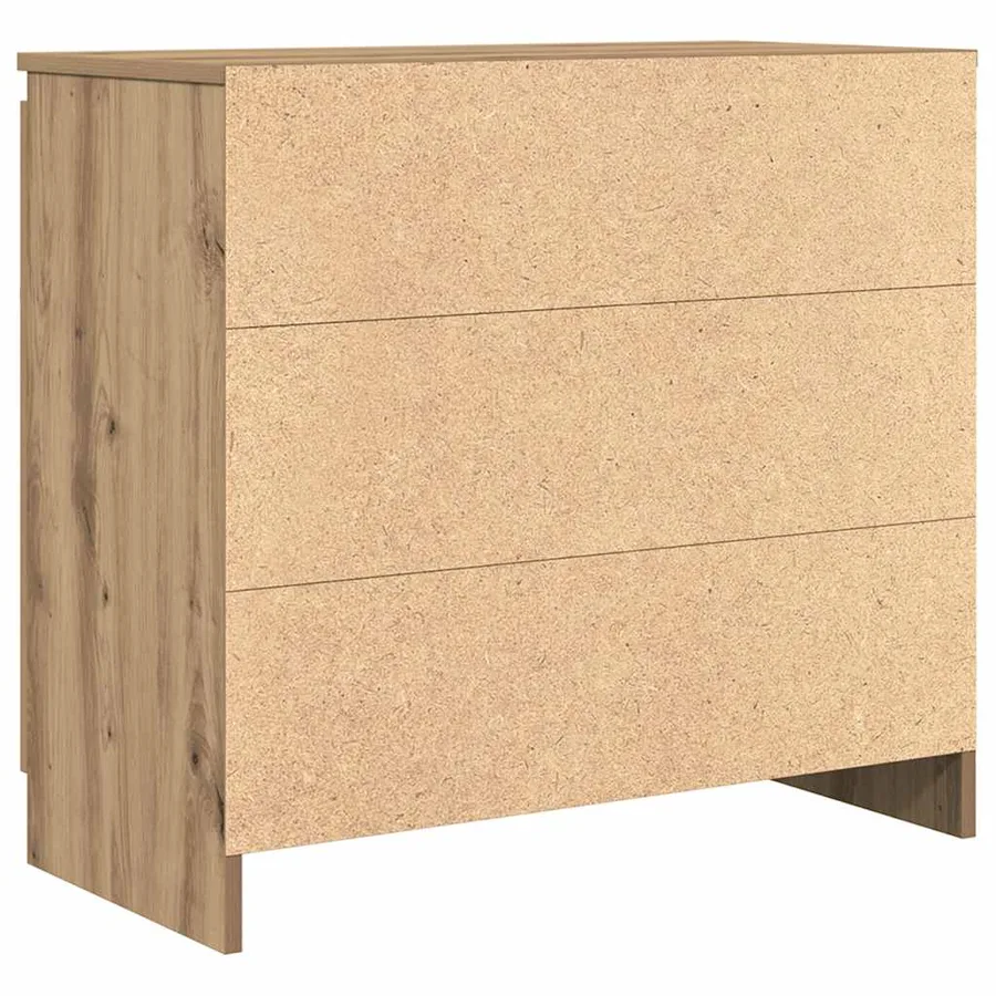 Buffet avec tiroir chêne artisanal 71x35x65 cm bois ingénierie - 8