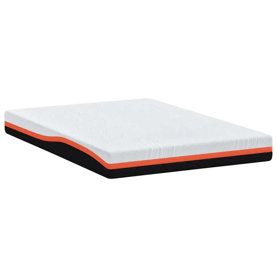 Matelas Blanc et Noir 140 x 200 cm Tissu jacquard - 6