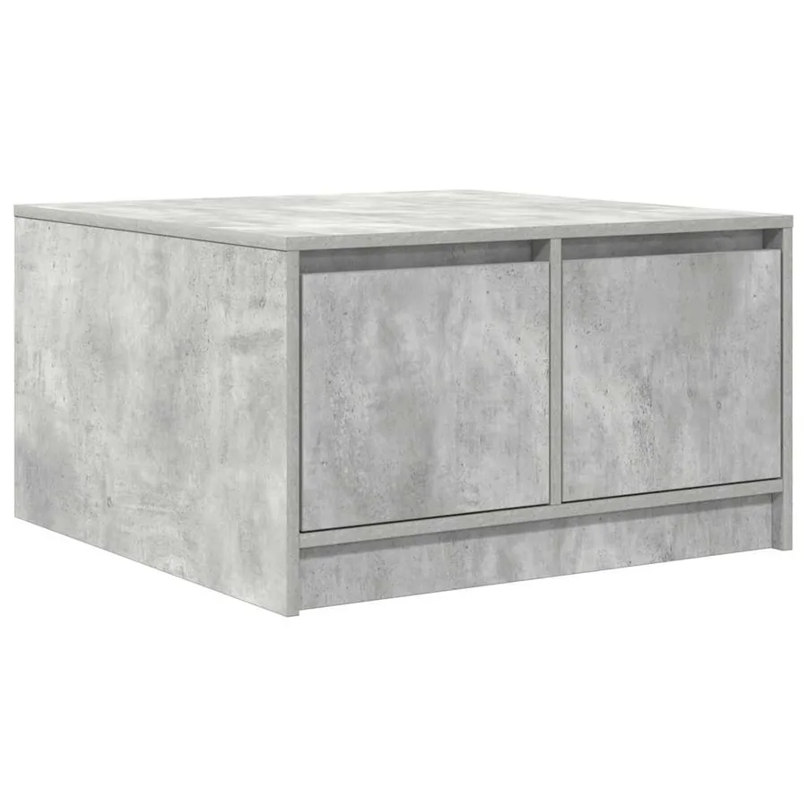Table basse avec tiroirs gris béton 70,5x70x40 cm - 2