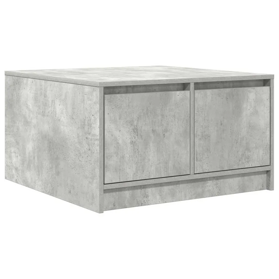 Table basse avec tiroirs gris béton 70,5x70x40 cm - 8