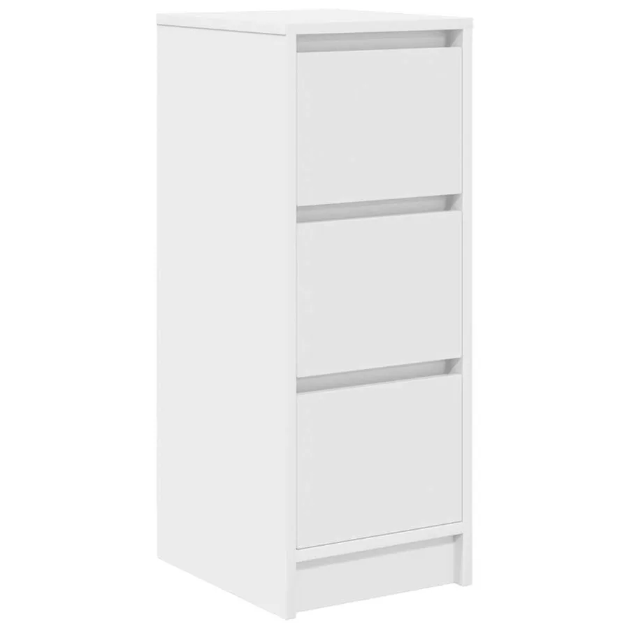 Buffet blanc 29,5x34x76 cm bois d'ingénierie - 2