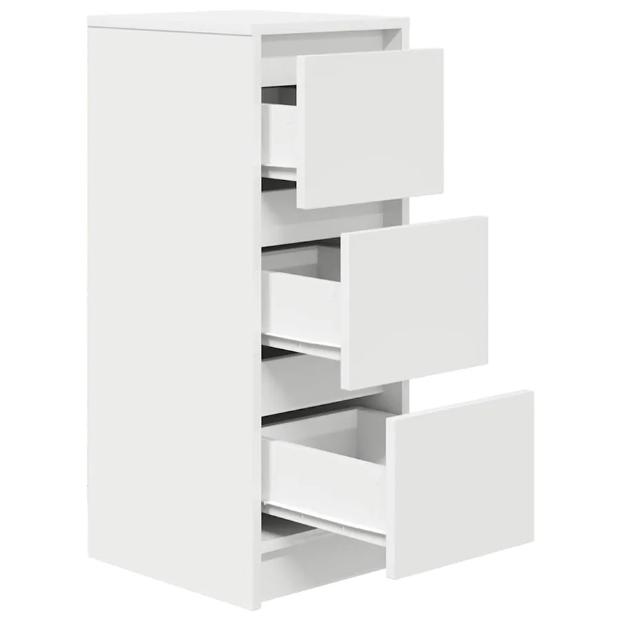 Buffet blanc 29,5x34x76 cm bois d'ingénierie - 5