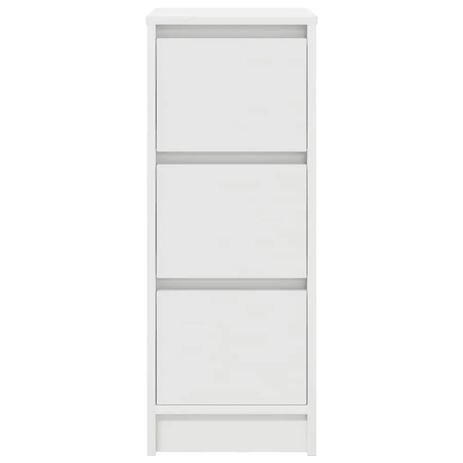 Buffet blanc 29,5x34x76 cm bois d'ingénierie - 6