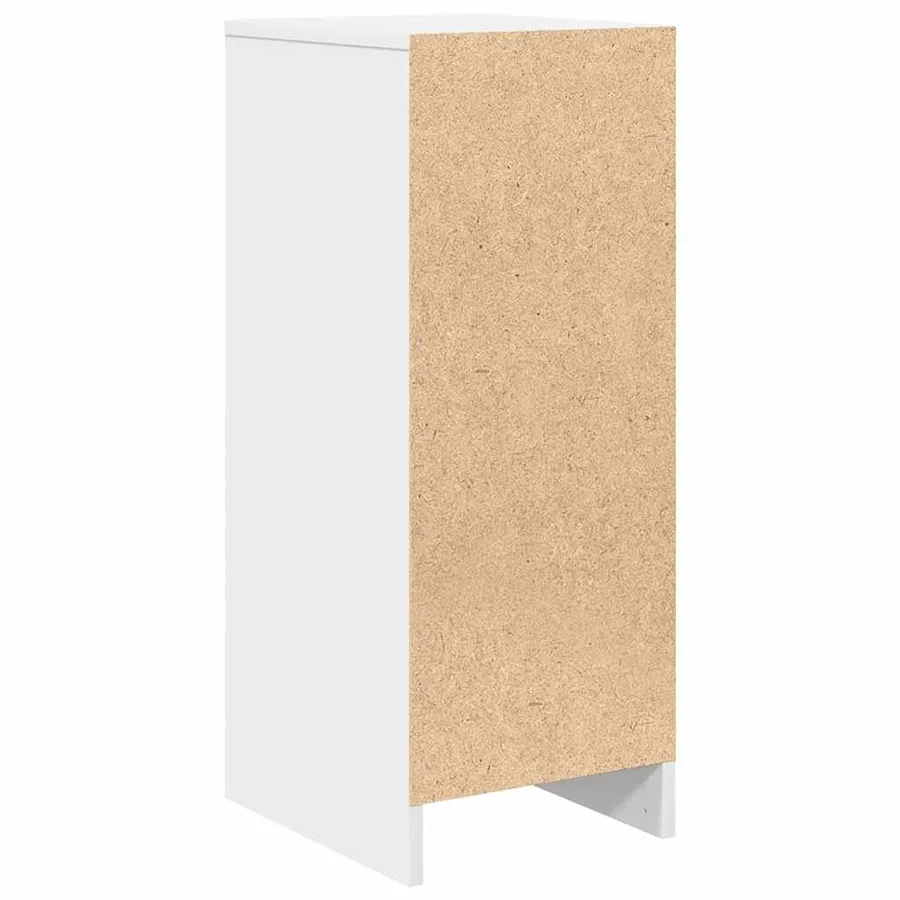 Buffet blanc 29,5x34x76 cm bois d'ingénierie - 8