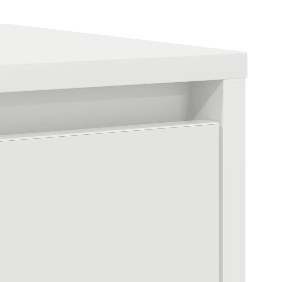 Buffet blanc 29,5x34x76 cm bois d'ingénierie - 9