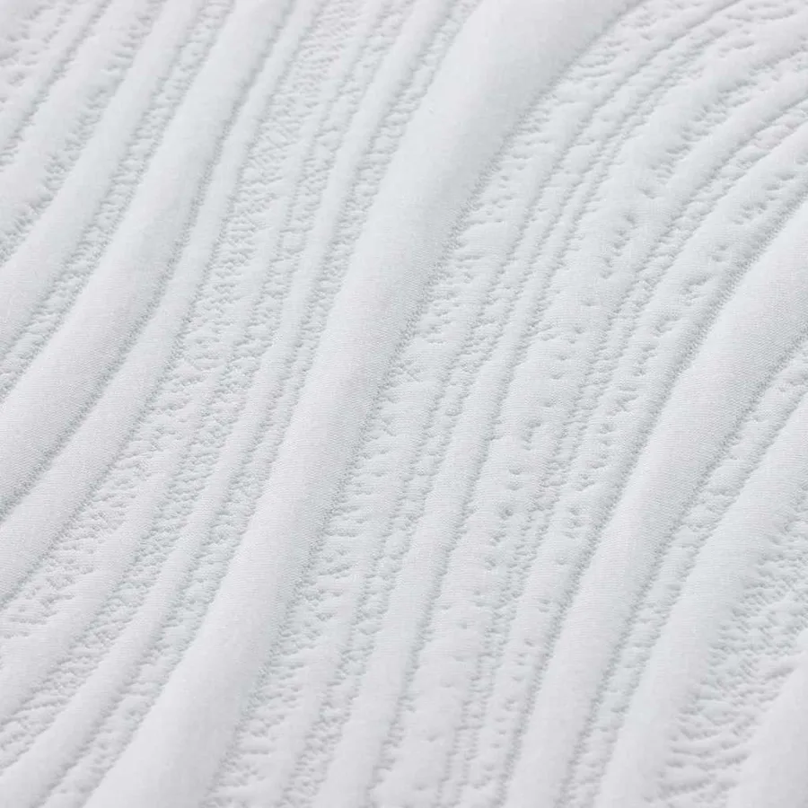 Matelas Blanc et Gris 200 x 200 cm Tissu jacquard - 10