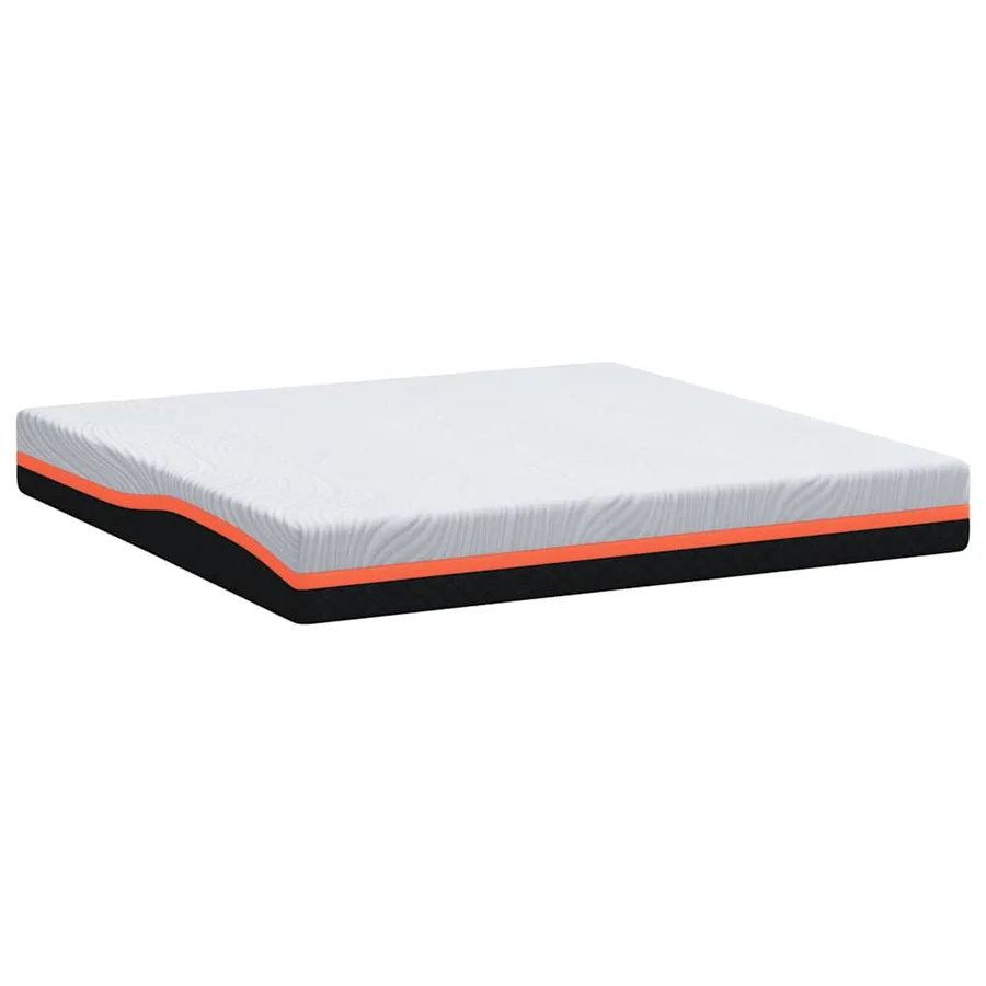 Matelas Blanc et Gris 200 x 200 cm Tissu jacquard - 6