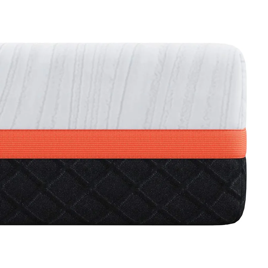 Matelas Blanc et Gris 200 x 200 cm Tissu jacquard - 7