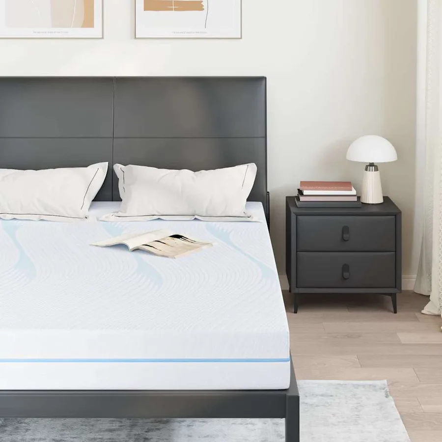 Matelas Moyennement ferme 140 x 190 cm Blanc - 3