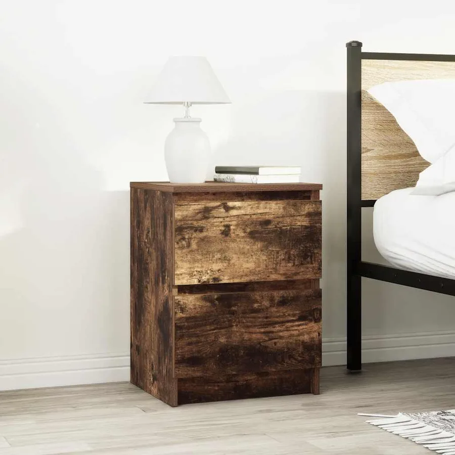 Meuble TV chêne fumé 40x35x54 cm bois d'ingénierie - 3