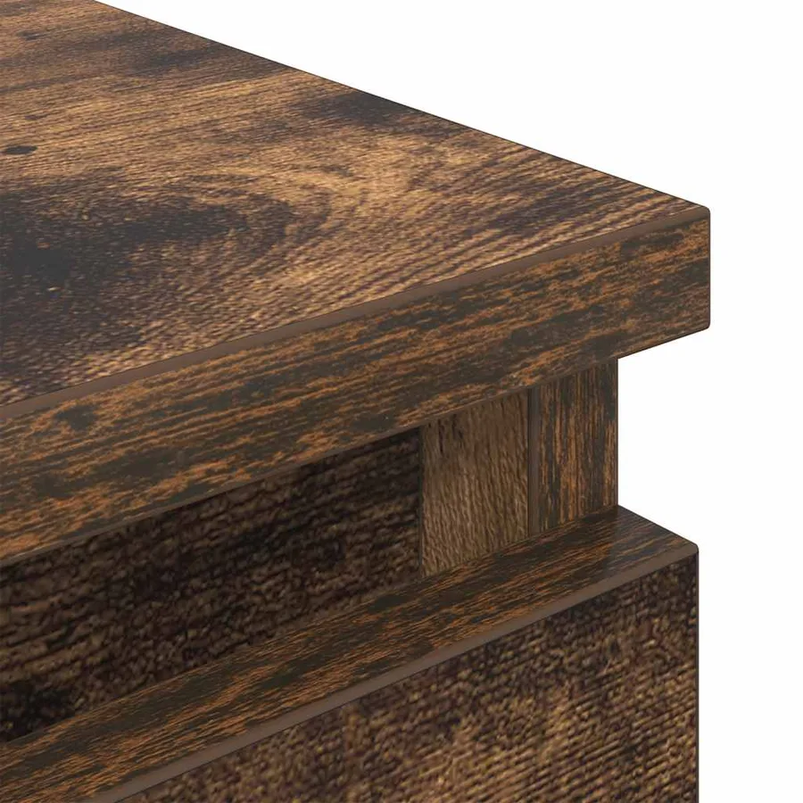 Meuble TV chêne fumé 40x35x54 cm bois d'ingénierie - 9