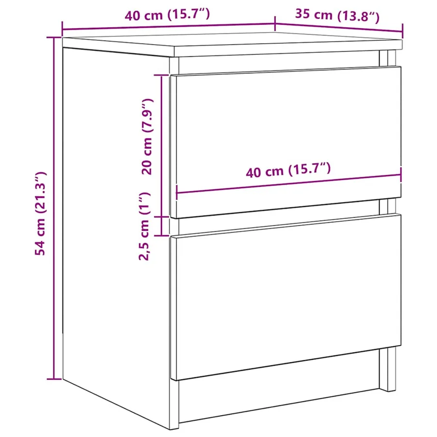 Meuble TV chêne sonoma 40x35x54 cm bois d'ingénierie - 12