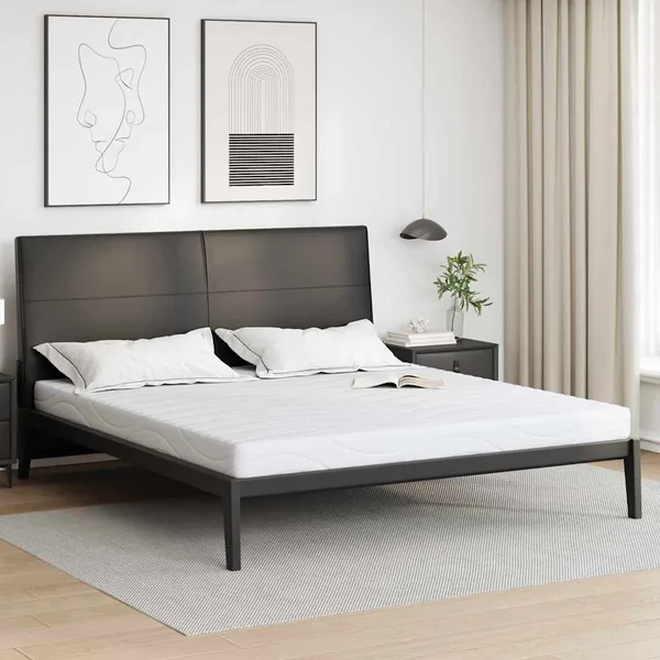 Matelas Blanc 200 x 200 cm Tissu jacquard