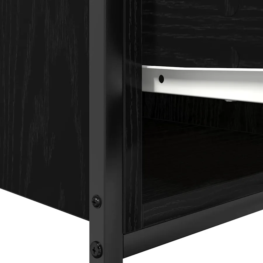 Meuble de salle de bain lavabo tiroirs chêne noir 60x34,5x60 cm - 12