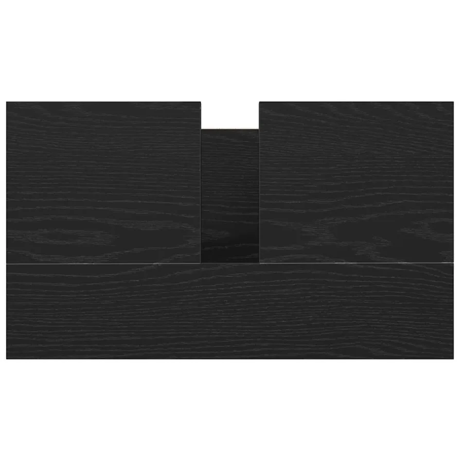 Meuble de salle de bain lavabo tiroirs chêne noir 60x34,5x60 cm - 9