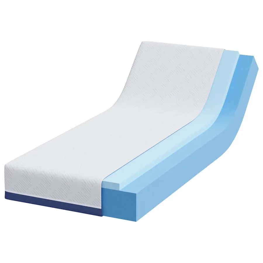 Matelas Blanc et Bleu 70 x 200 cm Tissu jacquard - 3