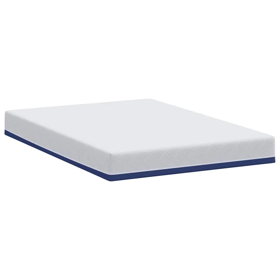 Matelas Blanc et Bleu 140 x 200 cm Tissu jacquard - 6