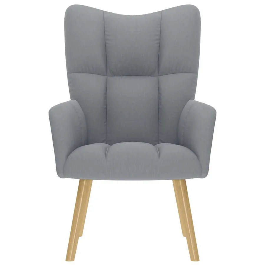 Chaise de relaxation Gris clair Tissu - 3