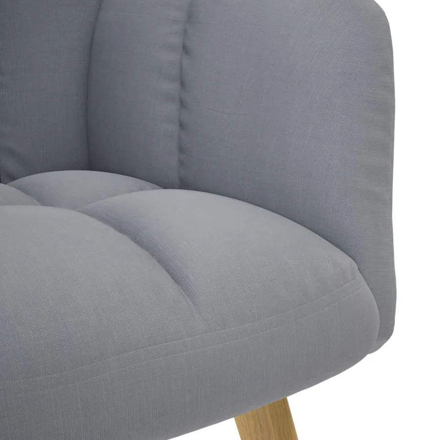 Chaise de relaxation Gris clair Tissu - 6