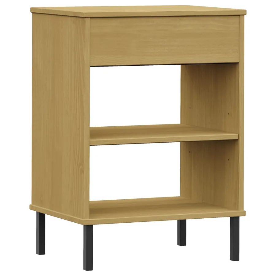 Armoire console avec pieds en métal Marron Bois pin massif OSLO - 7