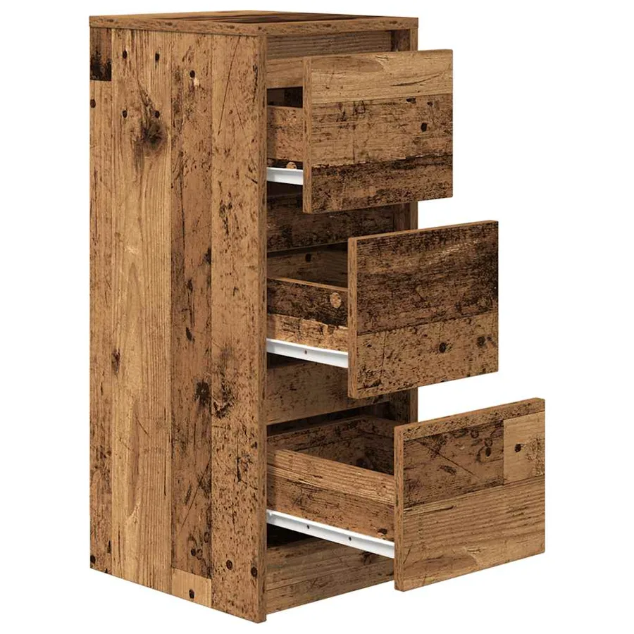 Buffet vieux bois 29,5x34x76 cm bois d'ingénierie - 5