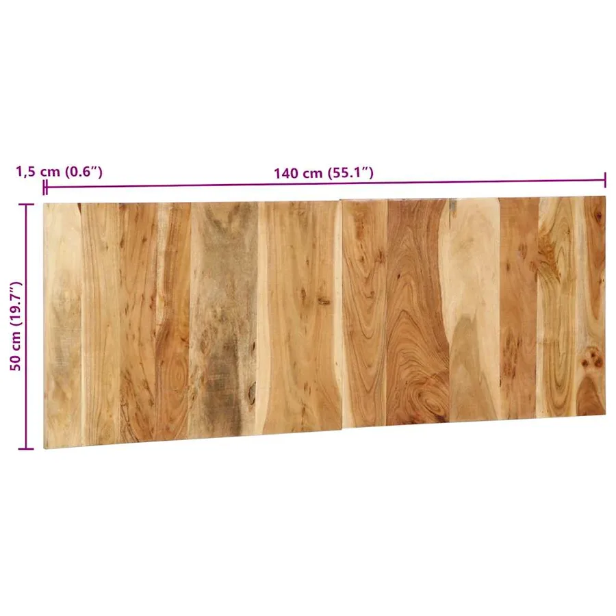 Tête de lit 140 cm bois d'acacia massif - 11