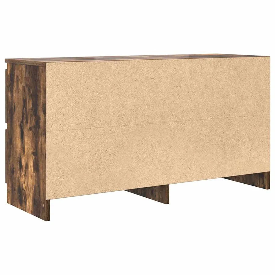 Meuble TV chêne fumé 100x35x54 cm bois d'ingénierie - 8