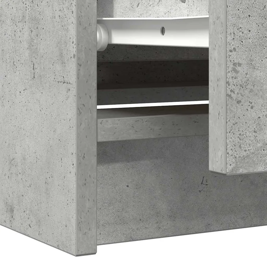 Meuble TV gris béton 100x35x54 cm bois d'ingénierie - 10