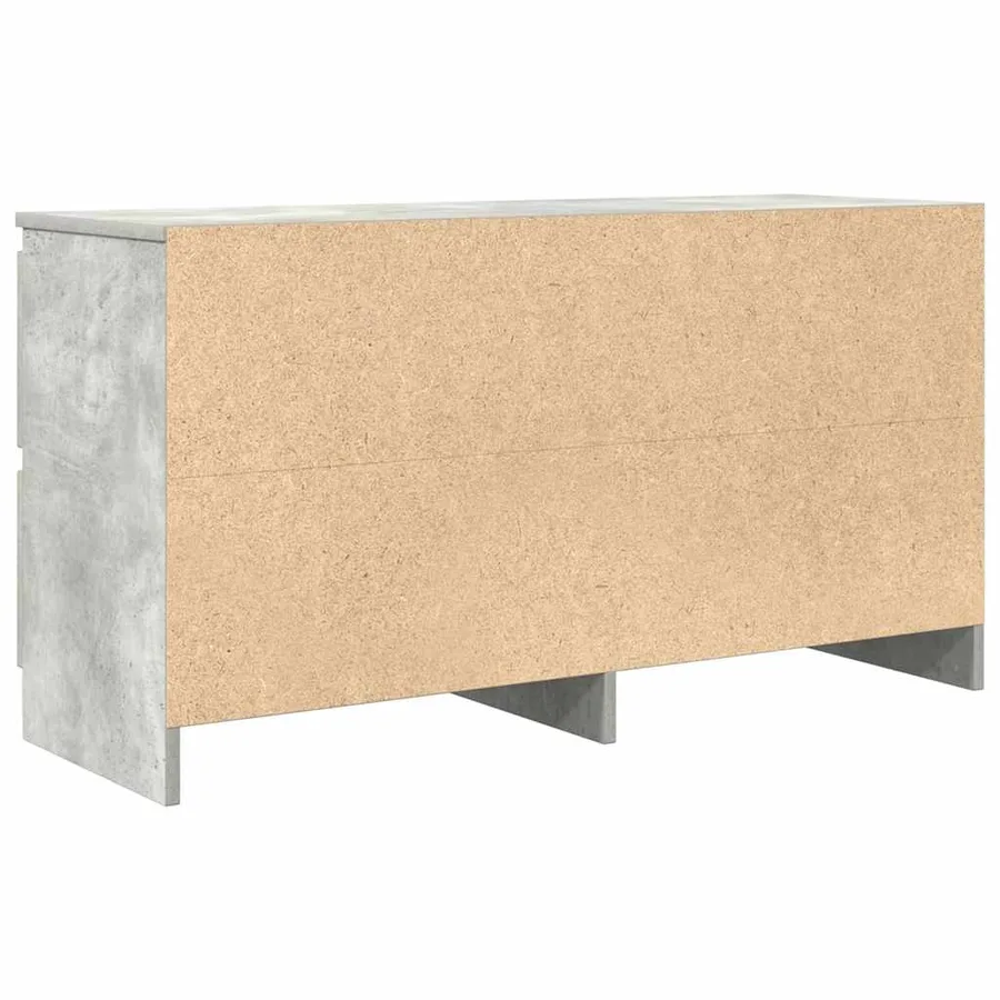 Meuble TV gris béton 100x35x54 cm bois d'ingénierie - 8