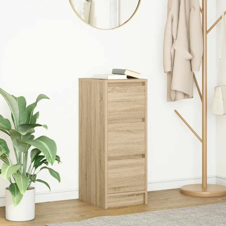 Buffet chêne sonoma 29,5x34x76 cm bois d'ingénierie