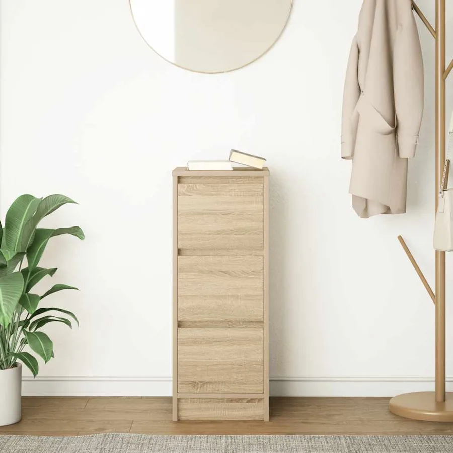 Buffet chêne sonoma 29,5x34x76 cm bois d'ingénierie - 3