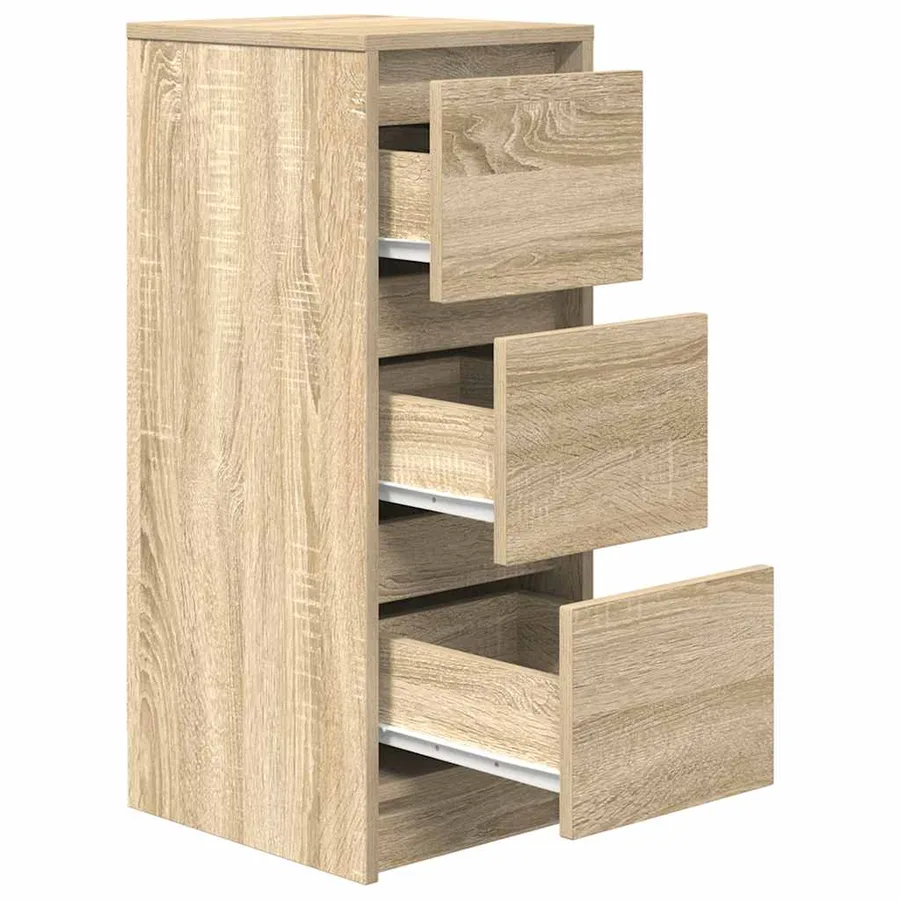 Buffet chêne sonoma 29,5x34x76 cm bois d'ingénierie - 5