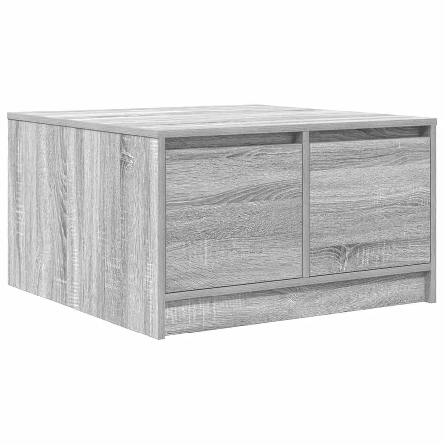 Table basse avec tiroirs sonoma gris 70,5x70x40 cm - 2