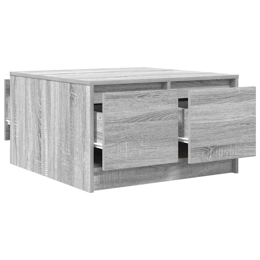 Table basse avec tiroirs sonoma gris 70,5x70x40 cm - 5